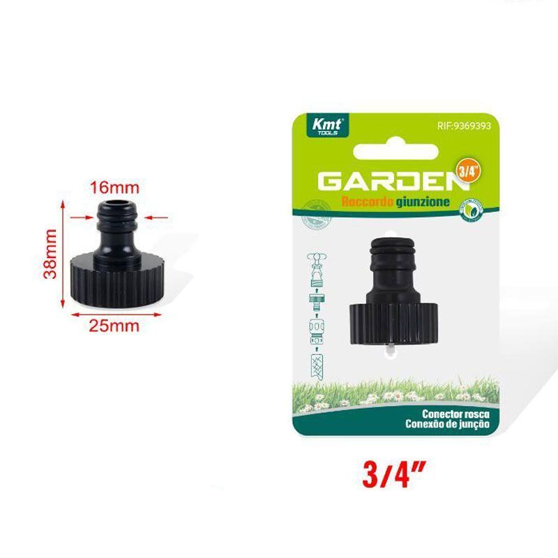KMT Tools Ρακόρ Ποτίσματος Βρύσης 38 Χιλιοστών 3/4″ - Watering Tap Connector KMT