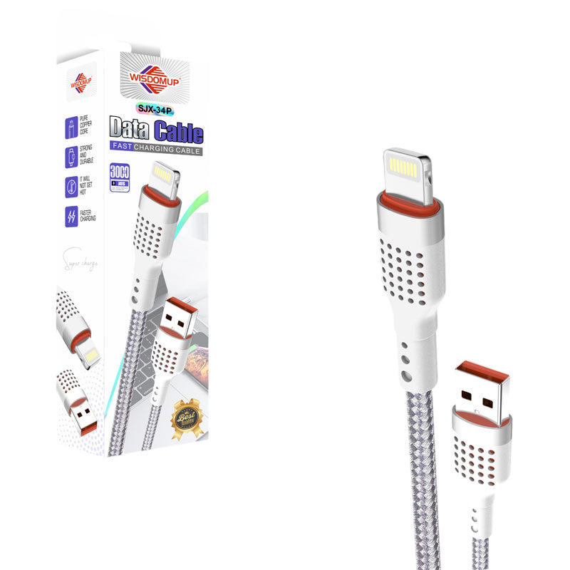 Wisdomup Καλώδιο Φόρτισης USB σε Lightning Ταχείας Φόρτισης SJX-34P - USB to Lightning Fast Charging Cable OEM