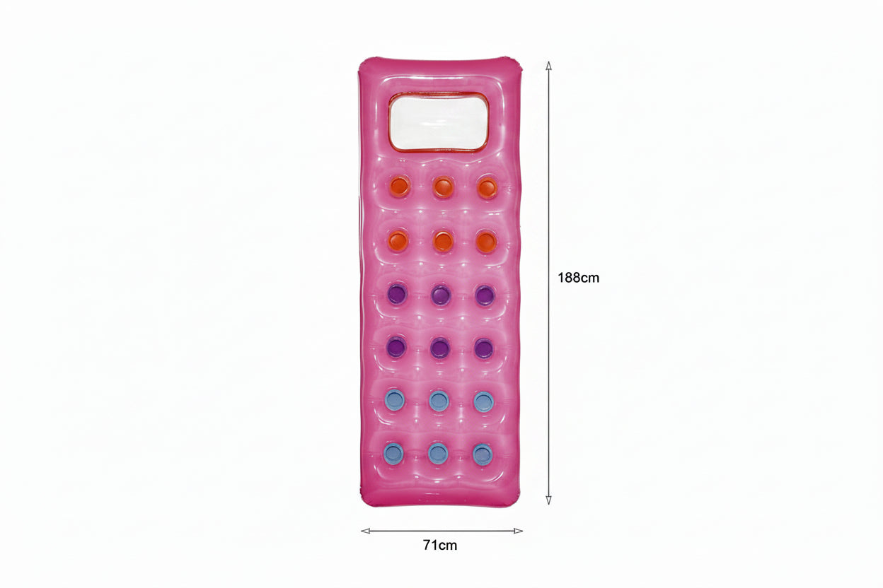 Bestway Φουσκωτό Στρώμα Θαλάσσης 188cm #43040 - Bestway inflatable floating mat - Ροζ OEM