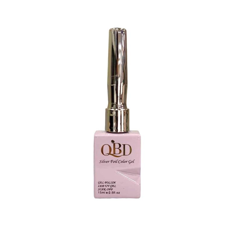 QBD Ημιμόνιμο Βερνίκι Silver Foil Color Gel Ν.01 UV&LED 15ml - 25 OEM