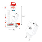 Wisdomup Φορτιστής 20W USB & Type C Διπλής Θύρας Ταχείας Φόρτισης ODT-05 – 20W Dual Port USB & Type C Fast Charger OEM