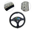 Universal Κάλυμμα Τιμονιού με Στρας 37,5–39,5cm - Steering Wheel Cover with Silver Rhinestones - Κόκκινο - Μπλε OEM