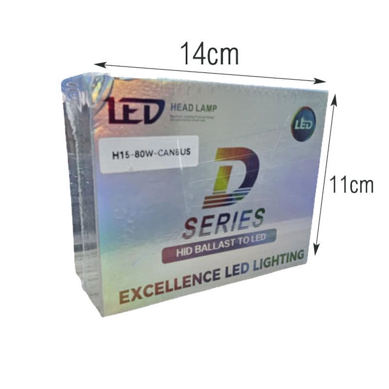 D Series Λάμπες Αυτοκινήτου LED H15 80W CANBUS - Excellence Led Lighting OEM