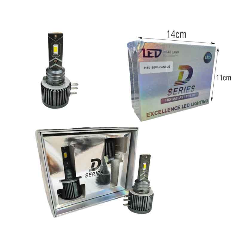 D Series Λάμπες Αυτοκινήτου LED H15 80W CANBUS - Excellence Led Lighting OEM