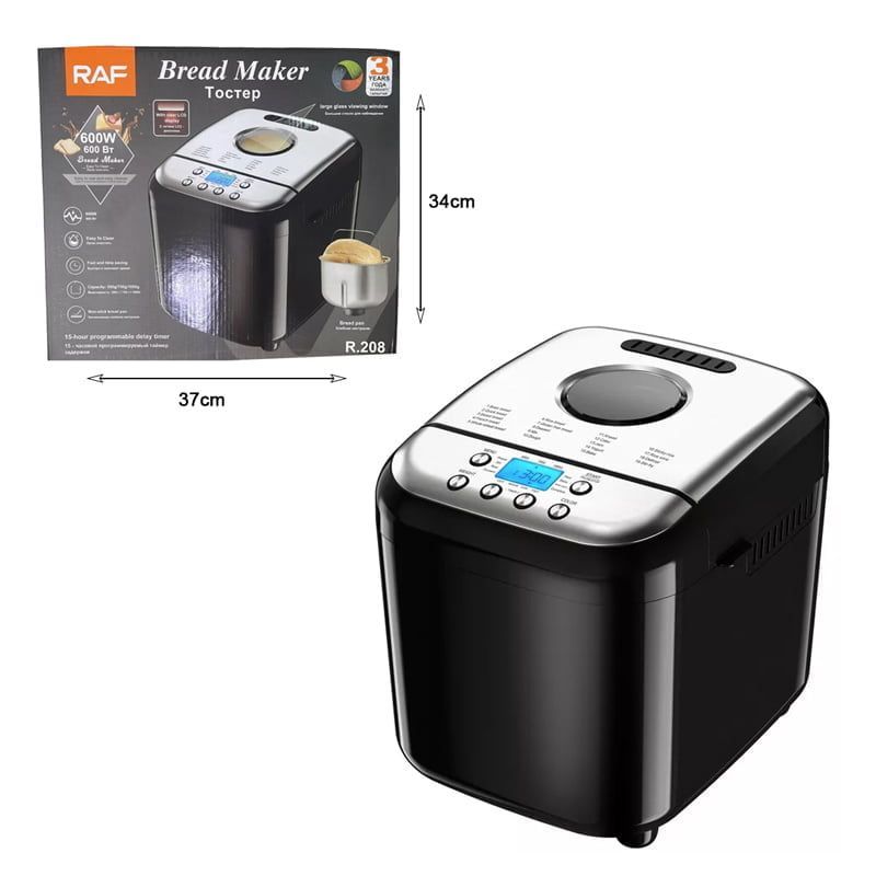 RAF Αρτοπαρασκευαστής 600W R.208 - Bread Maker RAF