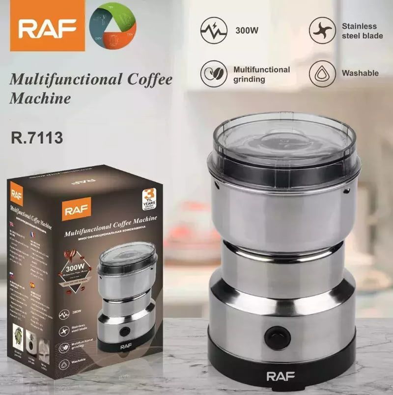 Raf Ηλεκτρικός Μύλος Καφέ 150W με Χωρητικότητα 85gr R.7113 - Multifunctional Coffee Machine RAF