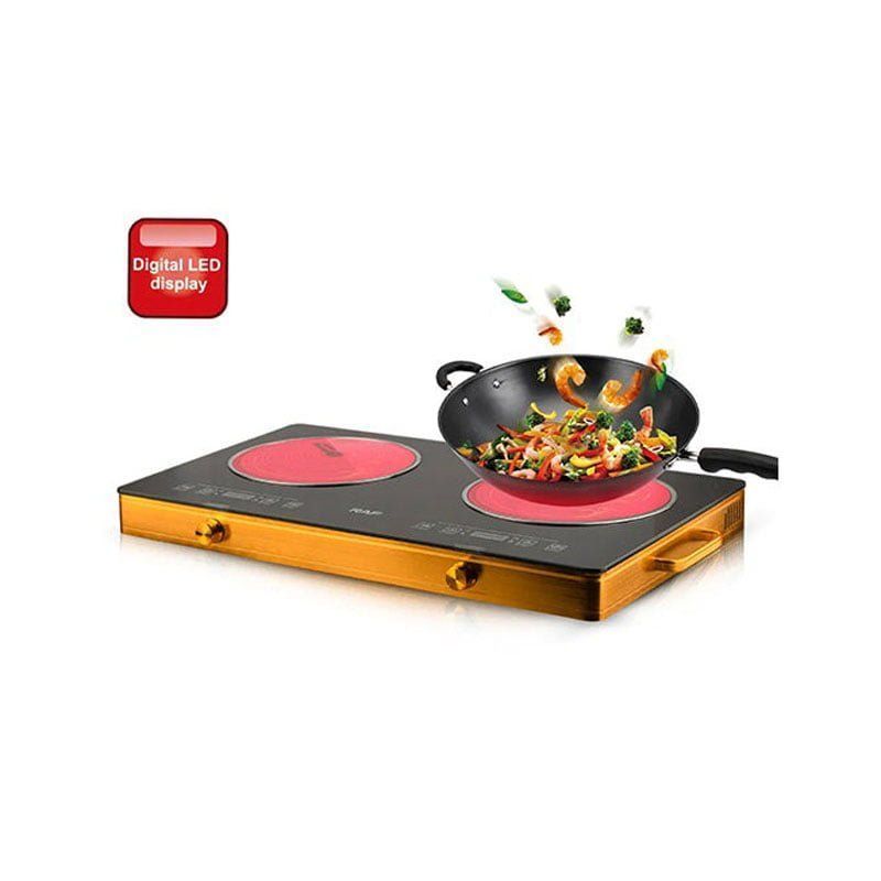 RAF Επιτραπέζια Εστία Κεραμική Διπλή 7000W R.8088 - Infrared Cooker R.8088 RAF