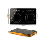 RAF Επιτραπέζια Εστία Κεραμική Διπλή 7000W R.8088 - Infrared Cooker R.8088 RAF