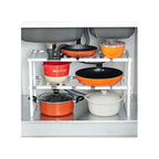 HFXQ Βάση Οργάνωσης Κουζίνας Διόροφη 50-70cm - Pool Space Arrangement Frame Kitchen Shelf Rack HFXQ