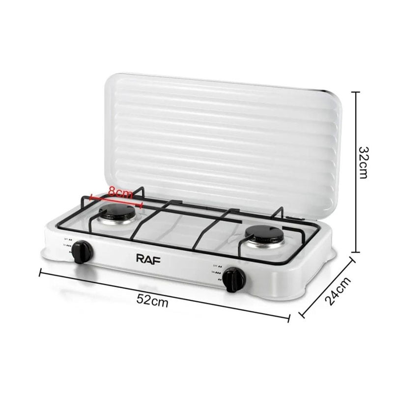RAF Επιτραπέζια εστία υγραερίου διπλή R.8033 - Portable Gas Stove RAF
