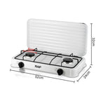 RAF Επιτραπέζια εστία υγραερίου διπλή R.8033 - Portable Gas Stove RAF