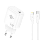 Wisdomup Φορτιστής Κινητού USB-C με Καλώδιο Lightning σε Type-C 20W OCD-33P - Fast Charger with Lightning to Type-C Cable OEM