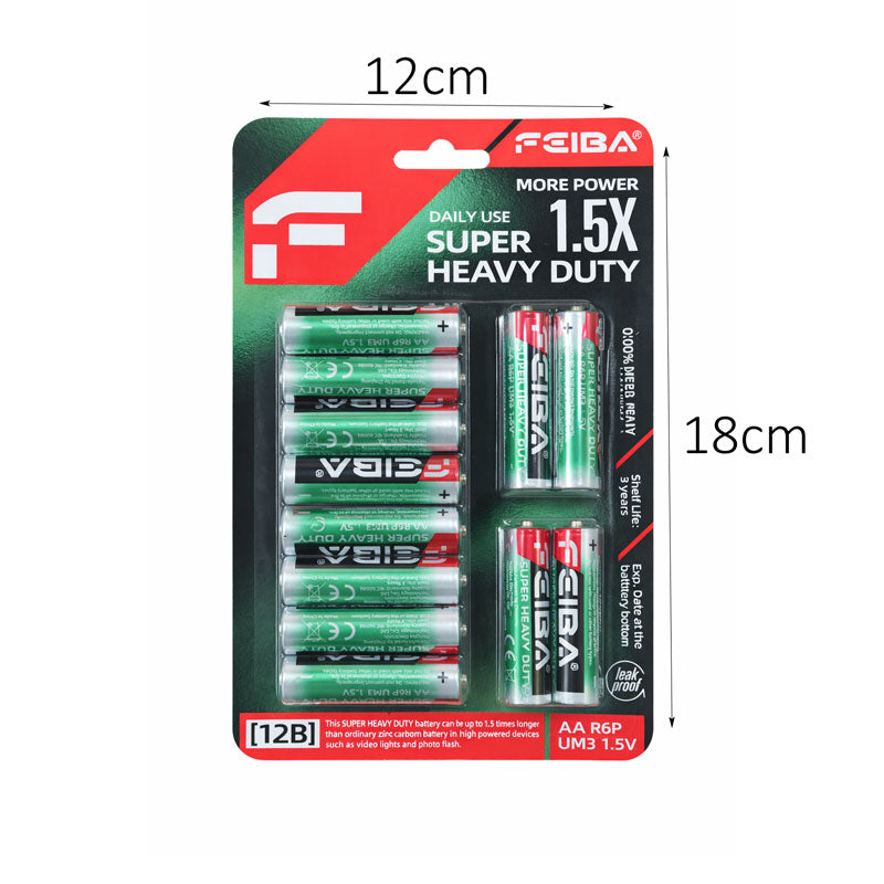 Μπαταρίες ΑΑ Super Heavy Duty 12 Τεμαχίων – AA Super Heavy Duty Batteries OEM