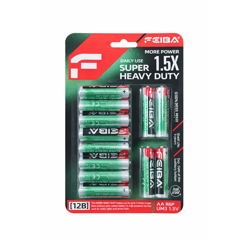Μπαταρίες ΑΑ Super Heavy Duty 12 Τεμαχίων – AA Super Heavy Duty Batteries OEM