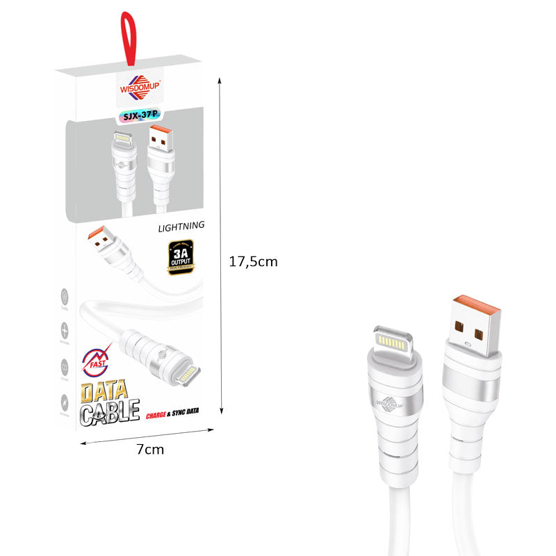 Wisdomup Καλώδιο Φόρτισης USB σε Lightning 3A Ταχείας Φόρτισης SJX-37P - USB to Lightning Fast Charging Cable OEM