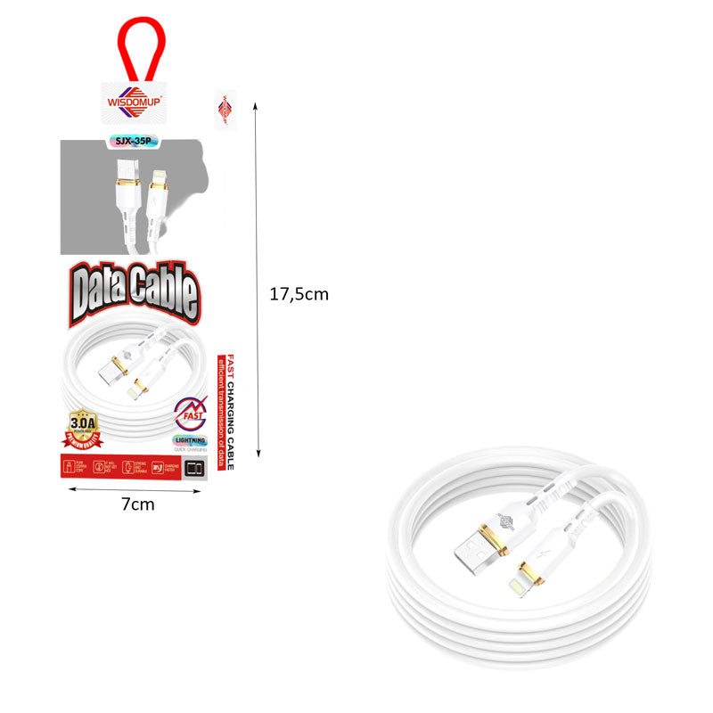 Wisdomup Καλώδιο USB σε Lightning για Φόρτιση και Μεταφορά Δεδομένων SJX-35P – USB to Lightning Charging and Data Cable OEM