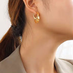 ΓΥΝΑΙΚΕΙΑ ΣΚΟΥΛΑΡΙΚΙΑ ΚΡΙΚΟΙ ΑΠΟ ΑΤΣΑΛΙ-WOMEN'S STEEL EARRINGS OEM