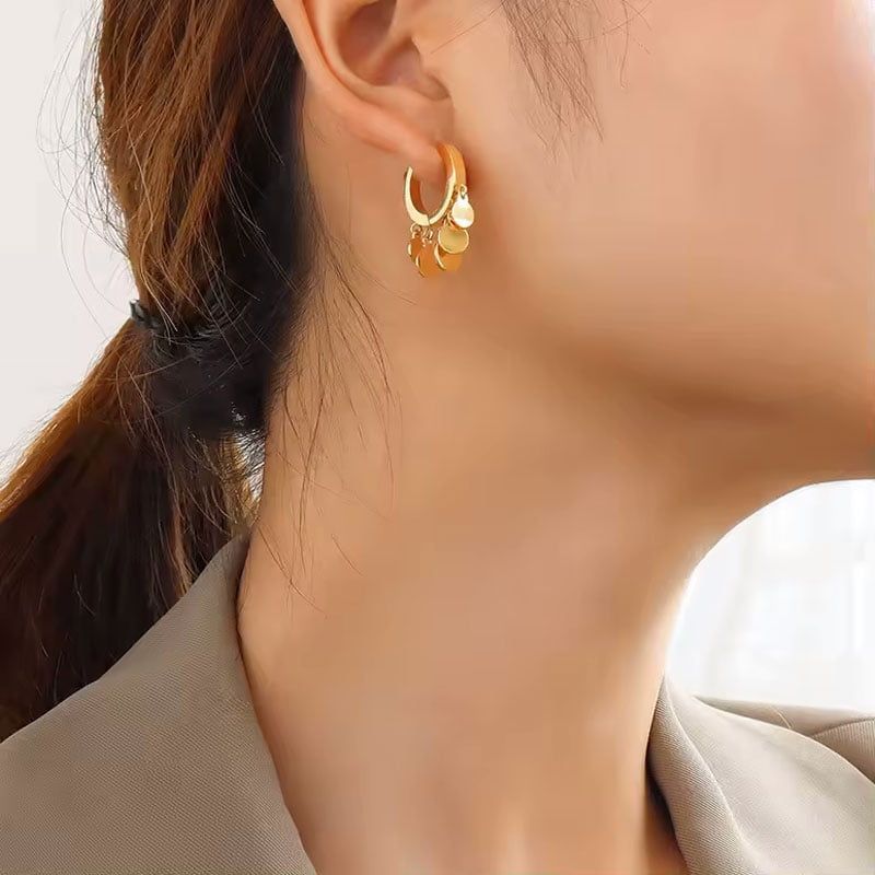 ΓΥΝΑΙΚΕΙΑ ΣΚΟΥΛΑΡΙΚΙΑ ΚΡΙΚΟΙ ΑΠΟ ΑΤΣΑΛΙ-WOMEN'S STEEL EARRINGS OEM