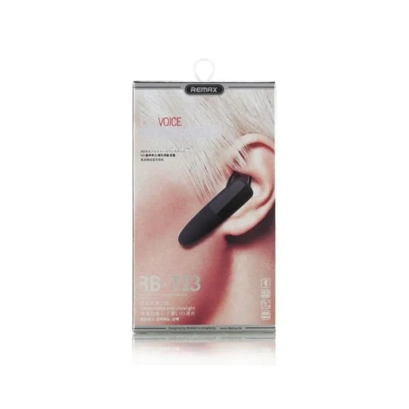 REMAX HD ασύρματο ακουστικό RB-T13 - Voice bluetooth headset - Μαύρο REMAX