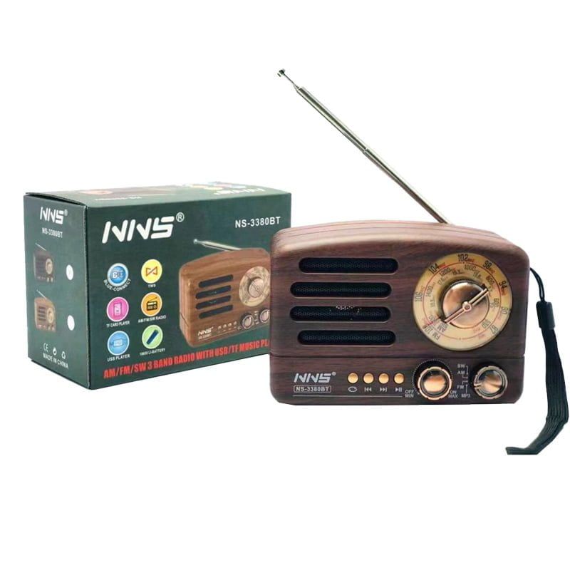 NNS Ραδιόφωνο NS-3380BT - Radio - Καφέ NNS