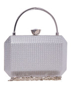 Τσάντα φάκελος clutch CK-6073 - Ασημί