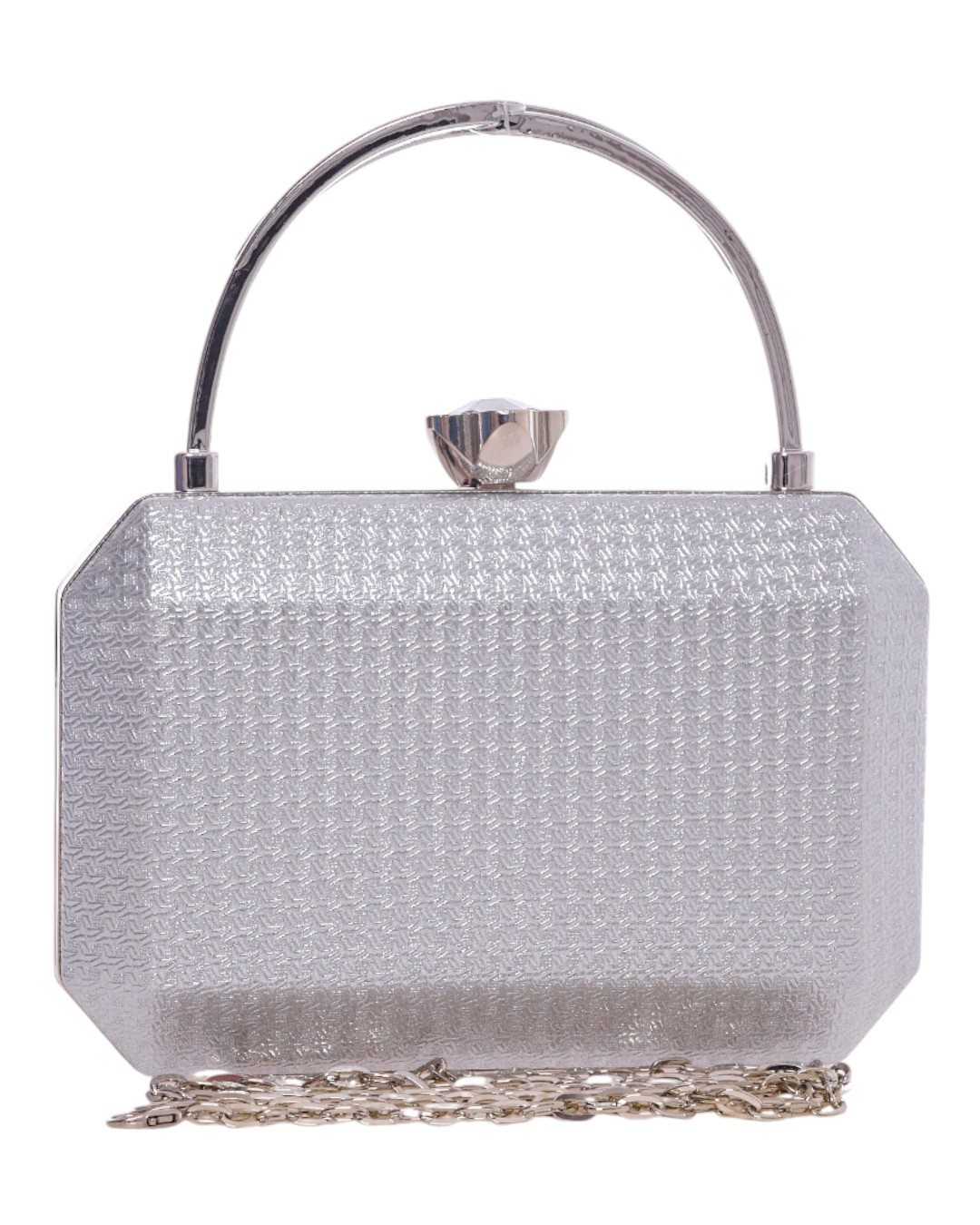 Τσάντα φάκελος clutch CK-6073 - Ασημί