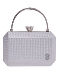 Τσάντα φάκελος clutch CK-6073 - Ασημί