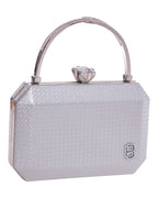 Τσάντα φάκελος clutch CK-6073 - Ασημί