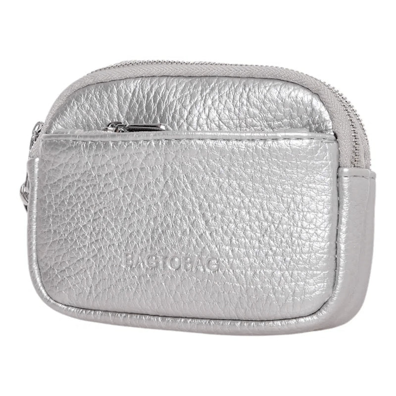 Πορτοφολάκι με 3 θήκες Ασημί BAG TO BAG