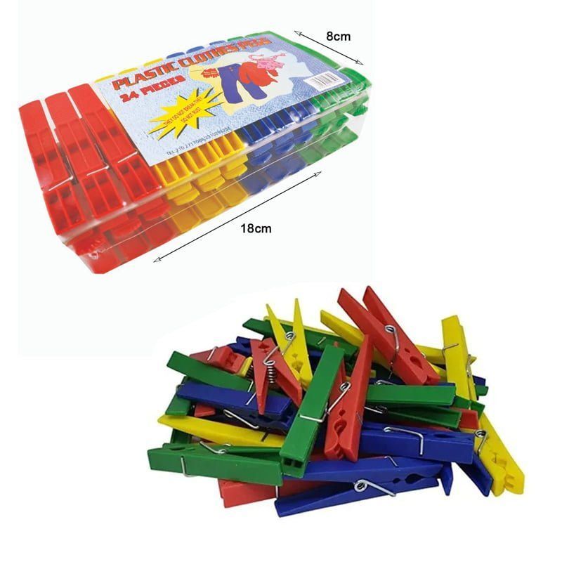 Πλαστικά Μανταλάκια 10cm 24τμχ - Clothes pegs OEM