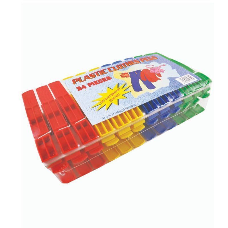 Πλαστικά Μανταλάκια 10cm 24τμχ - Clothes pegs OEM