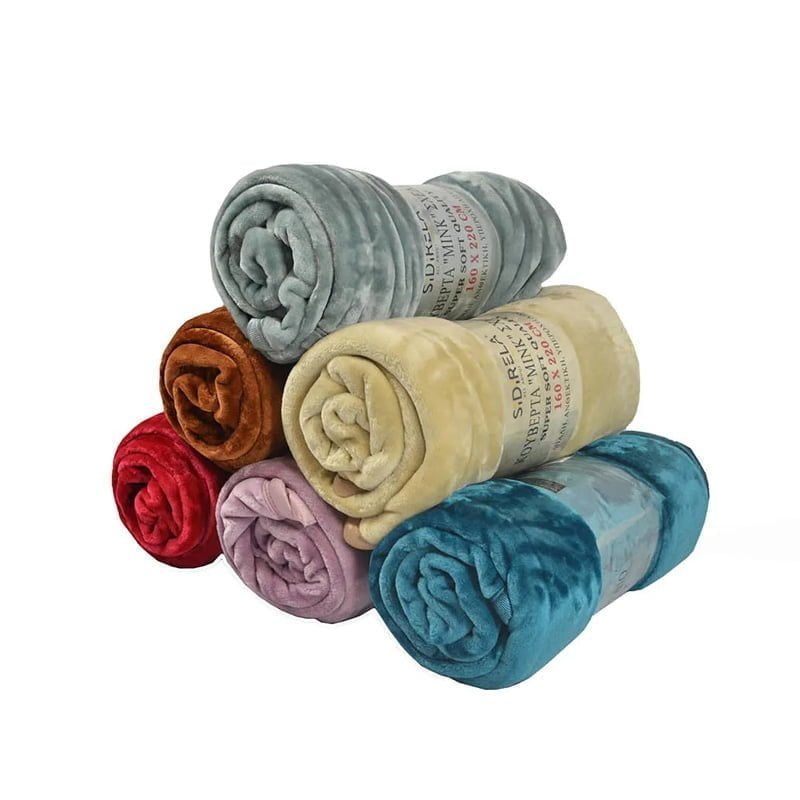 Κουβέρτα “Mink” μονόχρωμη 200x220cm - Super Soft Blanket OEM