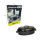 Sidirela Γάστρα Οβάλ Με Σχάρα Εμαγιέ Ø 36x26x11cm - Sidirela oval roaster OEM