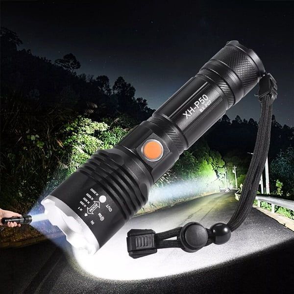 Επαναφορτιζόμενος φακός XH-P50 BX-P07 1500 lumens - Glare flashlight OEM
