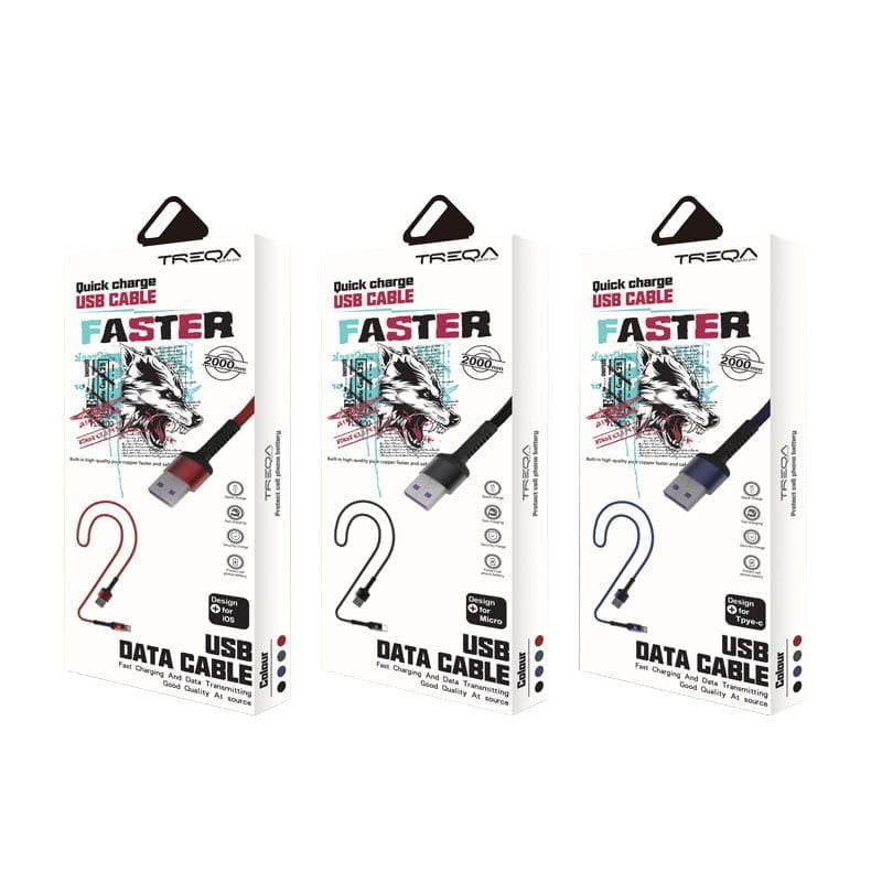 Treqa Καλώδιο φόρτισης USB Καλώδιο 2m IOS 2M CA-8562 - Quick charge USB cable OEM