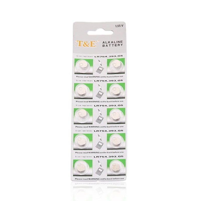T&E Μπαταρίες αλκαλικές 1.55V LR754-393-G5 - Alkaline battery OEM