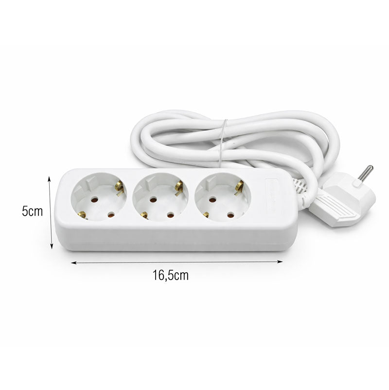 Πολύπριζο 3 Θέσεων με Καλώδιο 1.5m – 3-Way Power Extension Socket 1.5m OEM