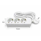 Πολύπριζο 3 Θέσεων με Καλώδιο 1.5m – 3-Way Power Extension Socket 1.5m OEM