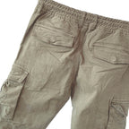 Ανδρικά παντελόνια cargo με λάστιχο Khaki ANSIN