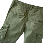 Ανδρικά παντελόνια cargo με λάστιχο Army green ANSIN