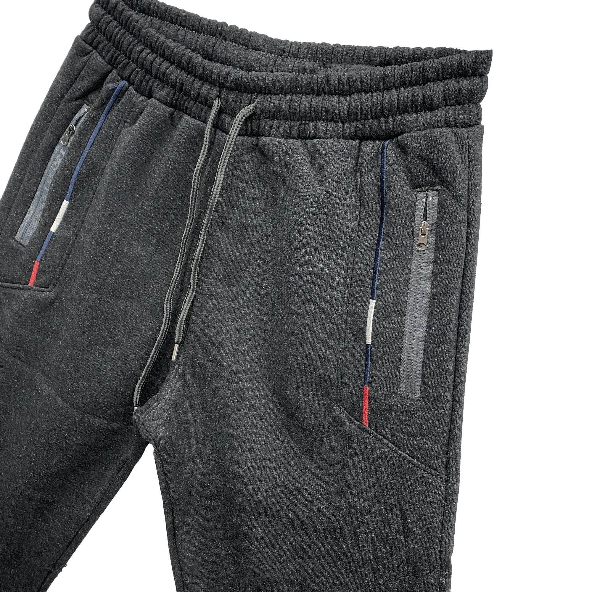 Ανδρική φόρμα παντελόνια fleece με λάστιχο Γκρι ANSIN