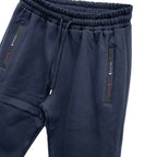 Ανδρική φόρμα παντελόνια fleece ίσια γραμμή Μπλε ANSIN