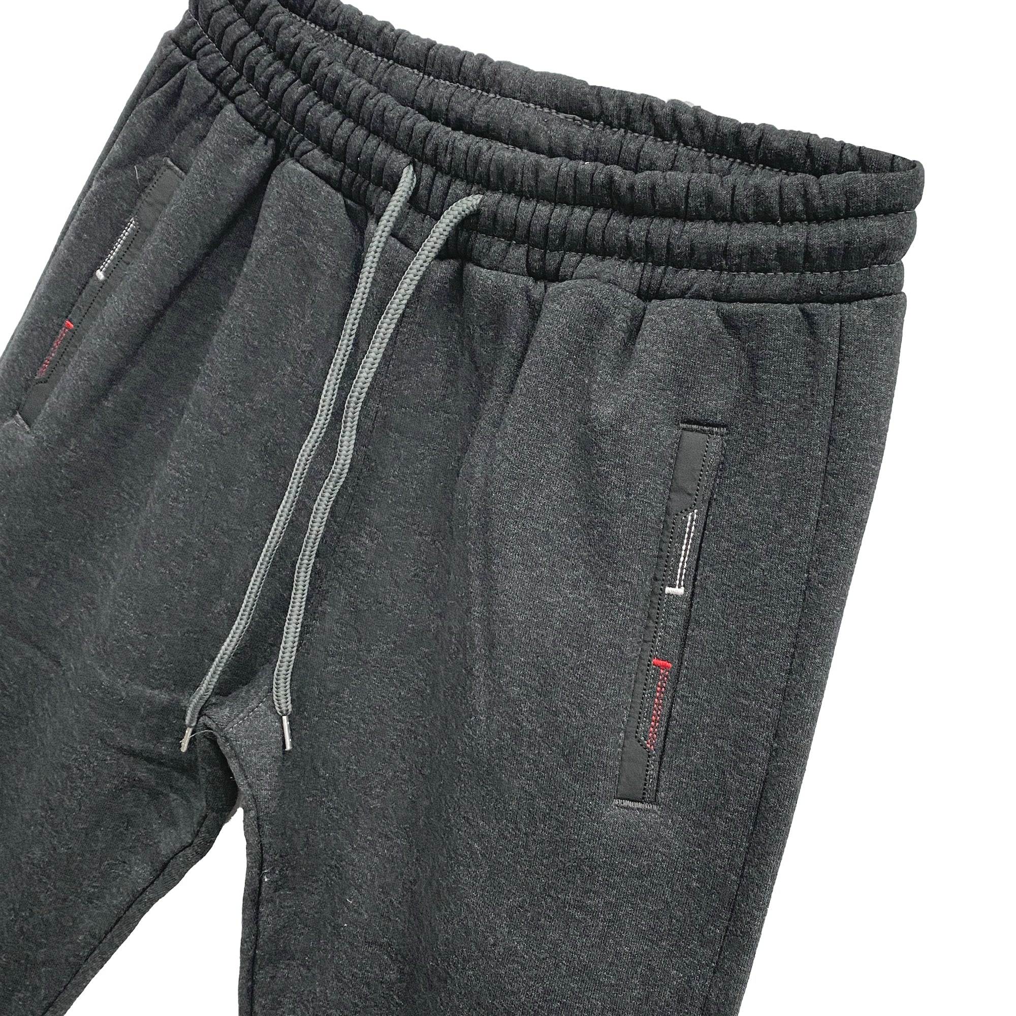 Ανδρική φόρμα παντελόνια fleece ίσια γραμμή Γκρι ANSIN