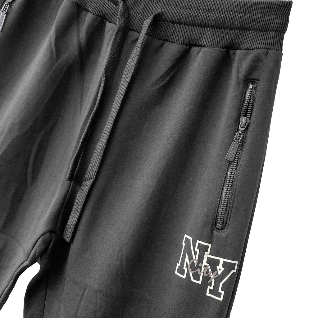 Ανδρική φόρμα Joggers με λάστιχο Μαύρο ANSIN