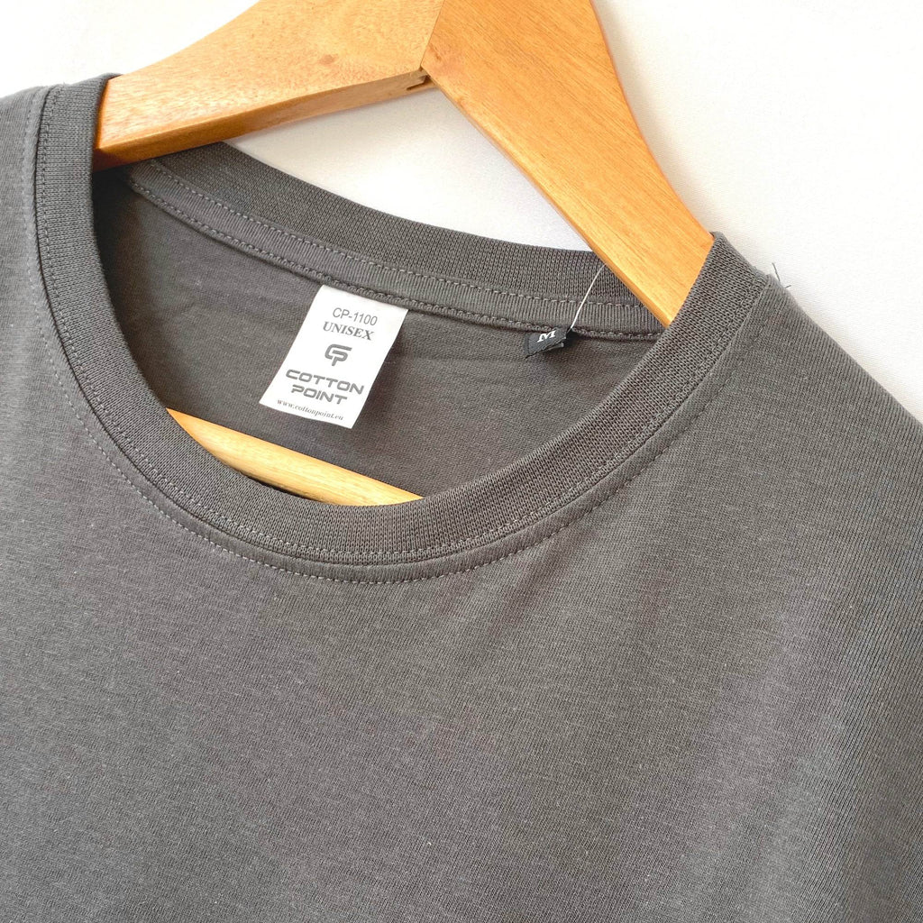 Ανδρικό βαμβακερό μπλουζάκι κοντομάνικο Γραφίτη ANSIN