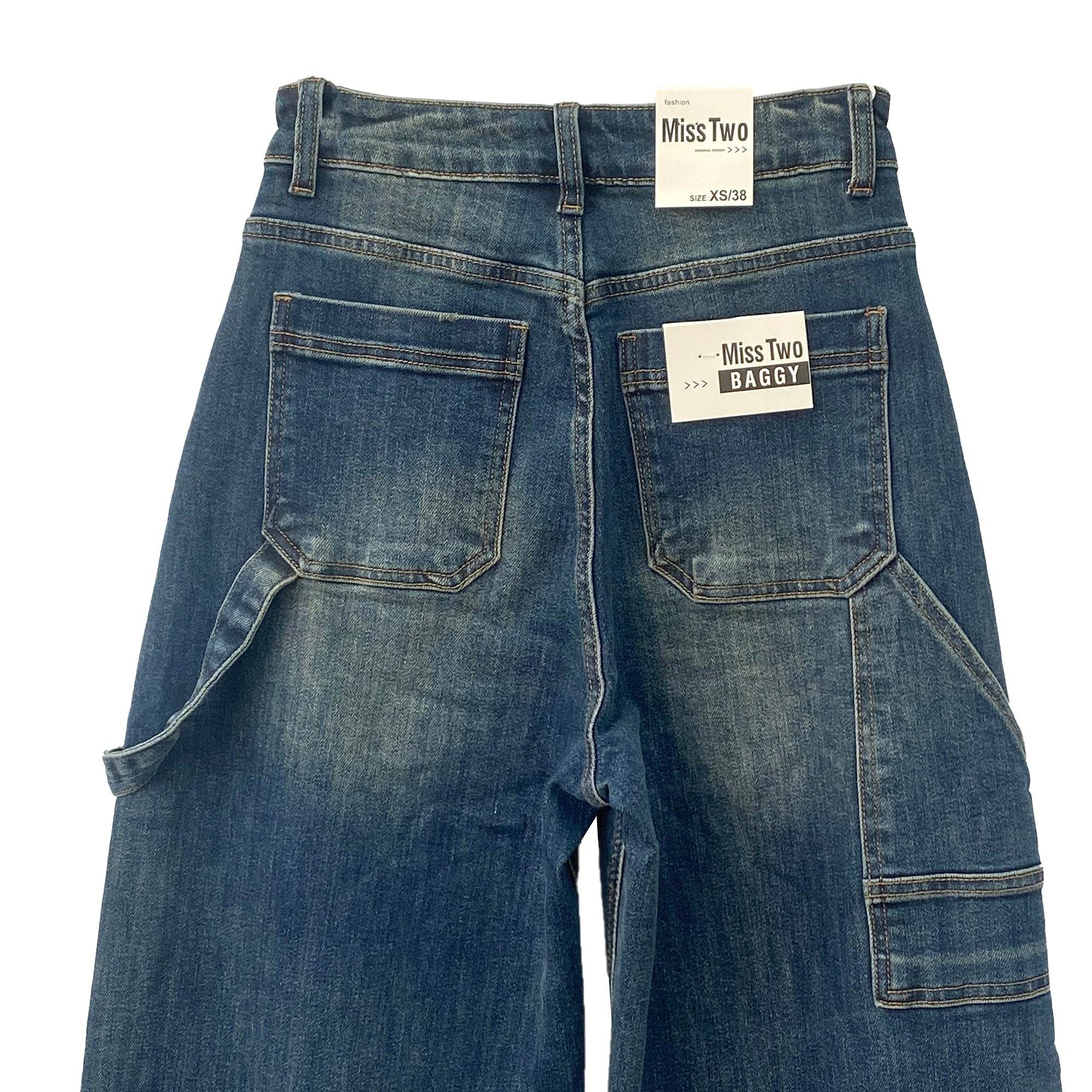 Γυναικεία τζιν παντελόνι ballon Μπλε ANSIN