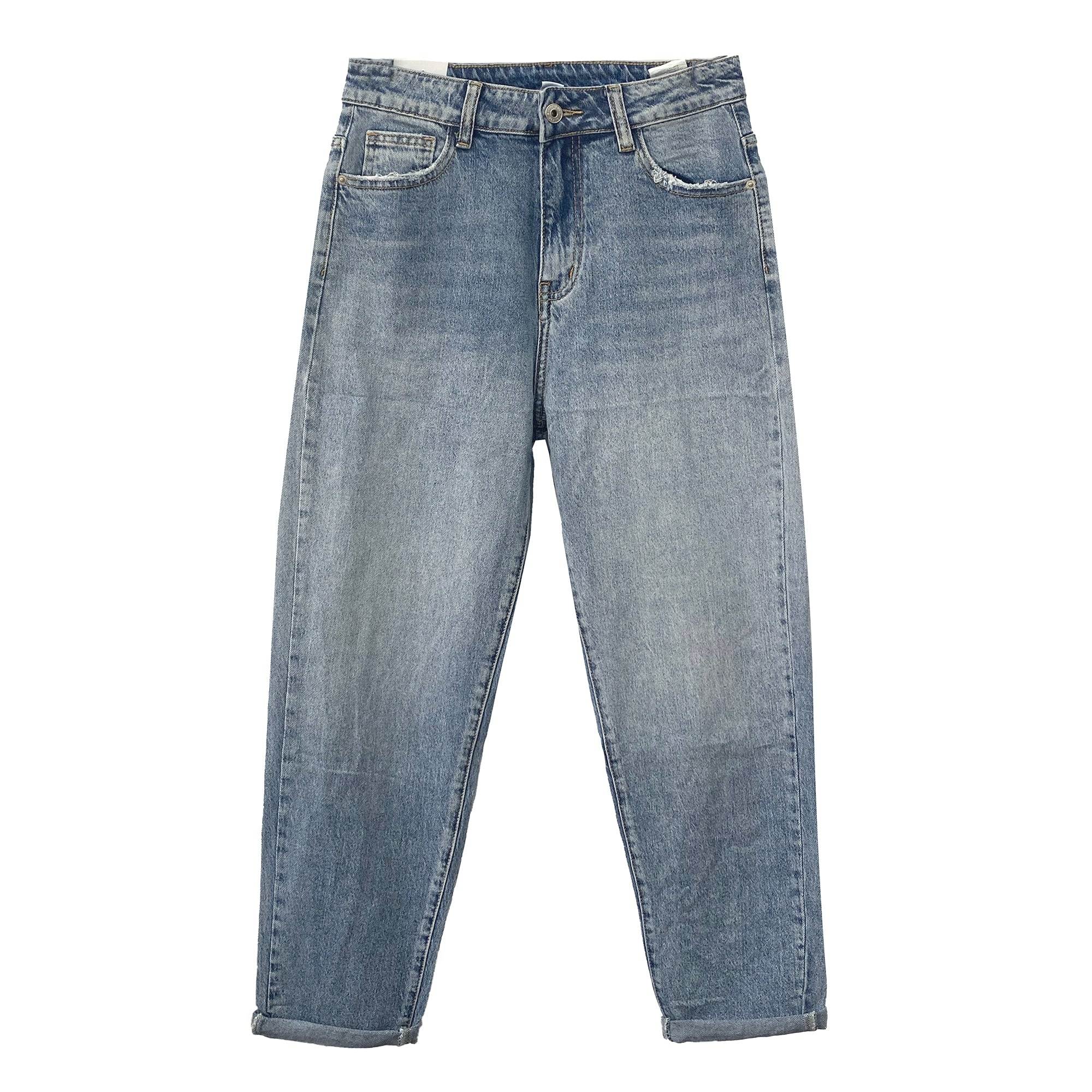 Γυναικείο τζιν παντελόνι Mom fit Μπλε ANSIN