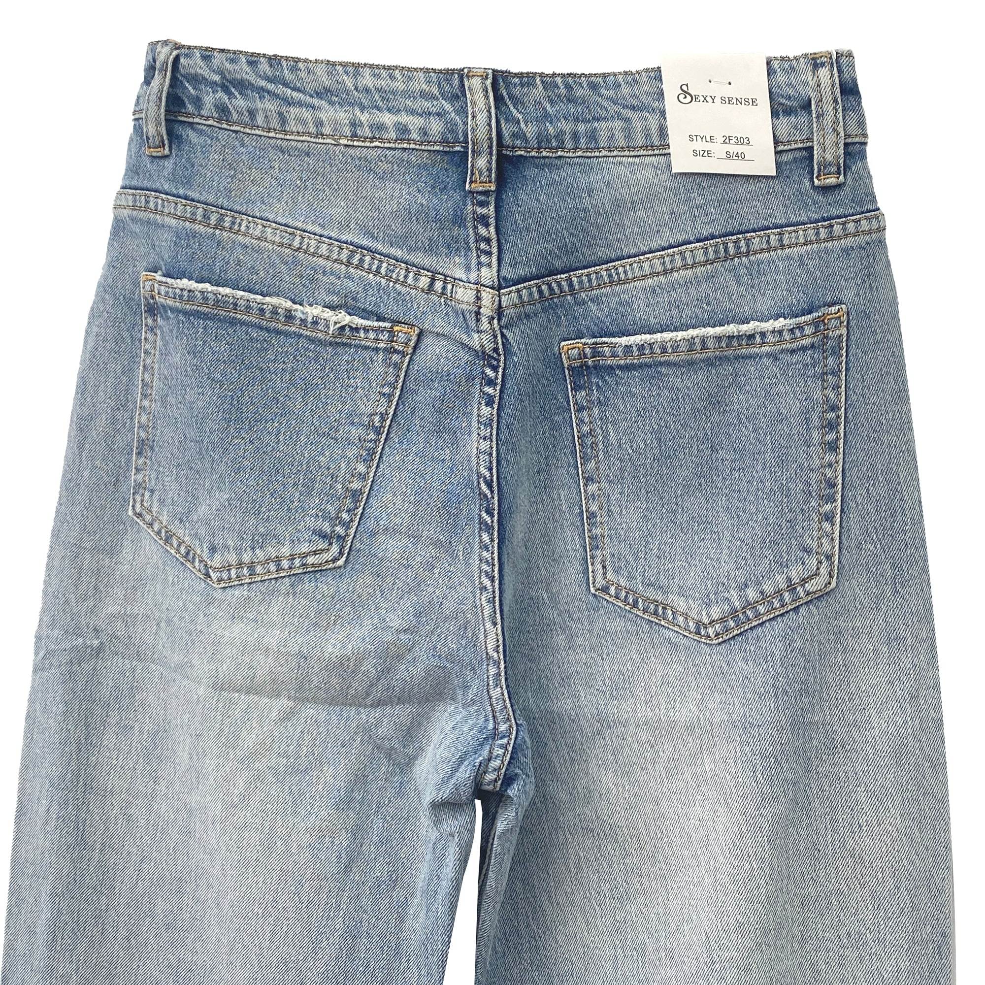 Γυναικείο τζιν παντελόνι Mom fit Μπλε ANSIN