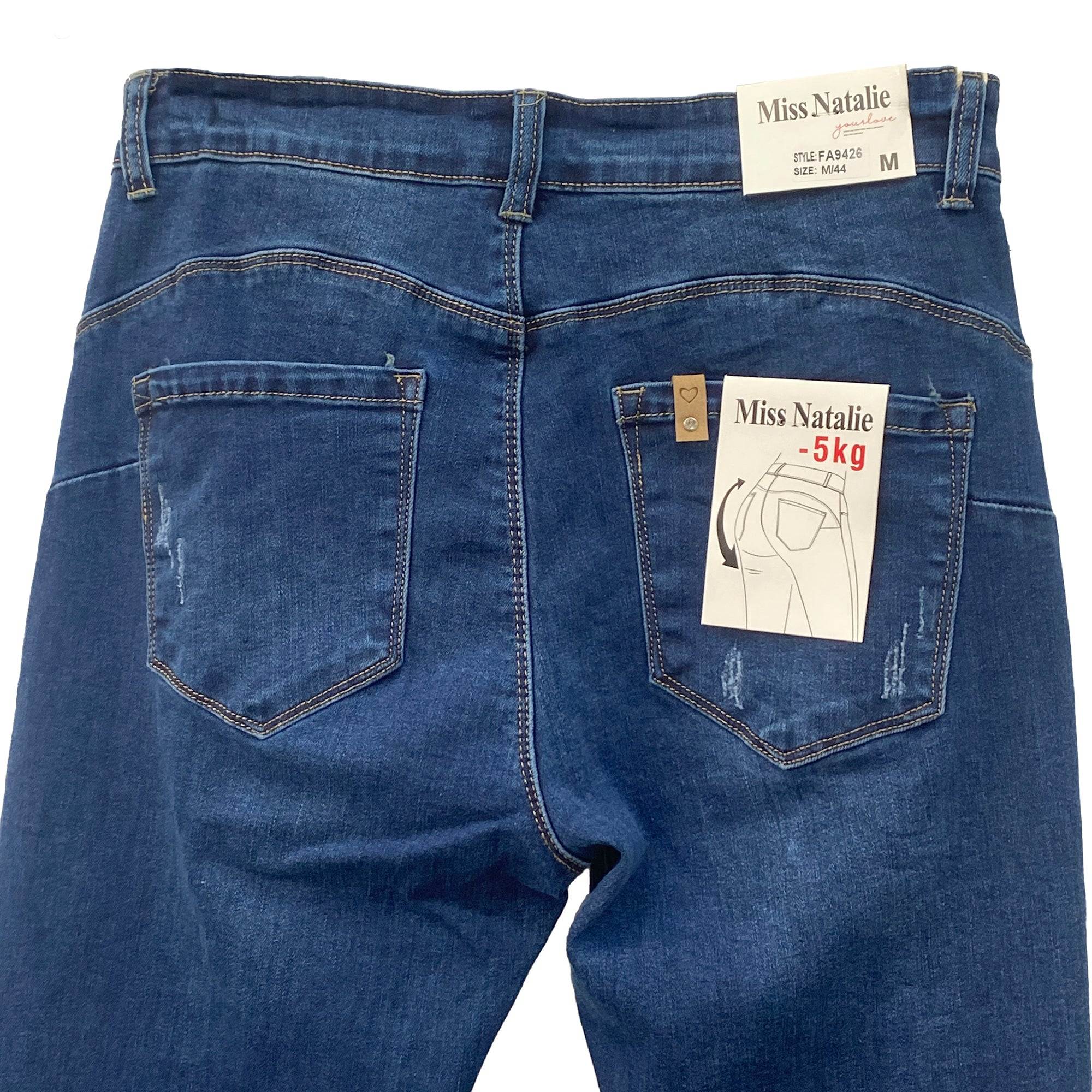 Γυναικείο τζιν παντελόνι ελαστικό Μπλε ANSIN