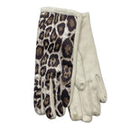 Γυναικεία γάντια animal print λεοπάρ με επένδυση ANSIN